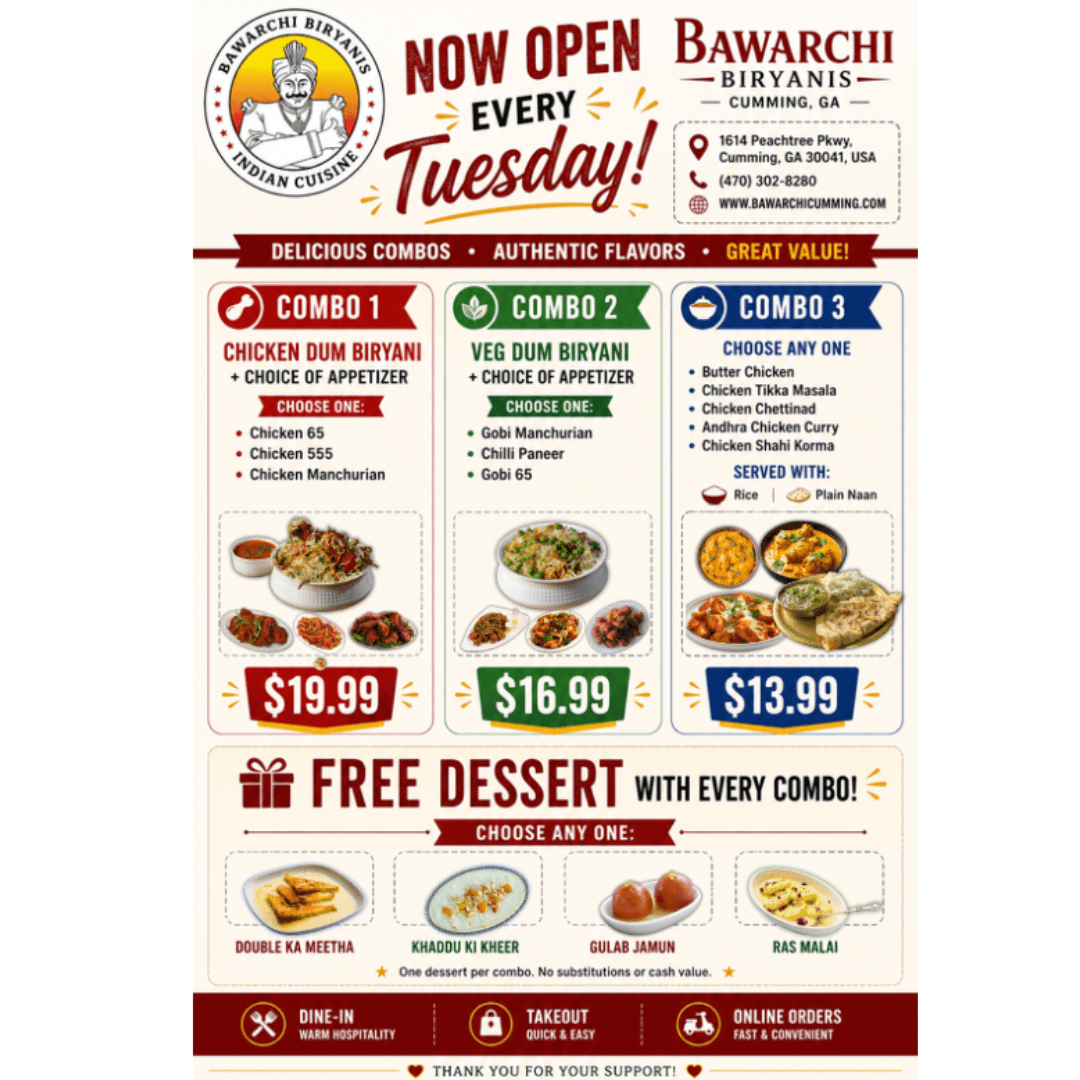 Bawarchi Biryanis | Tuesday Combo Specials